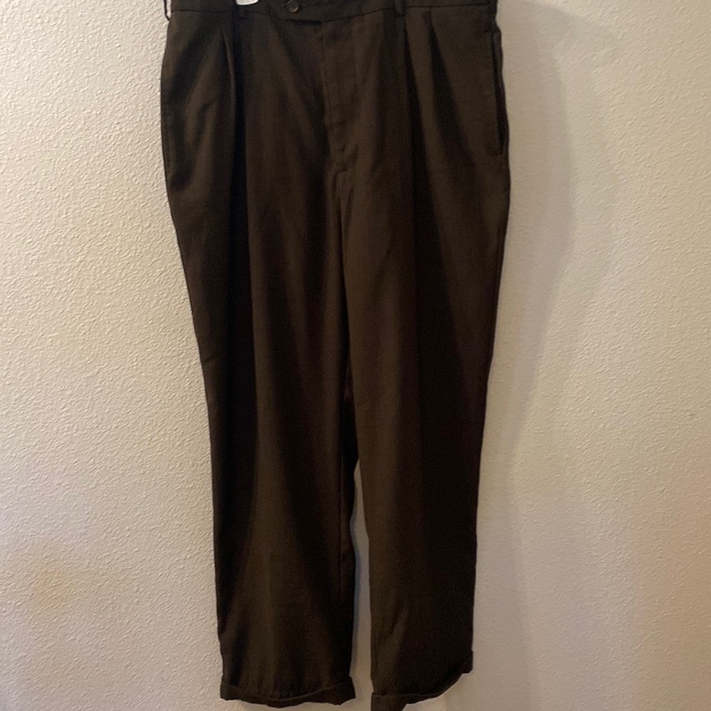J. Ferrar brown slacks size. 36X30 with cuffed bottoms